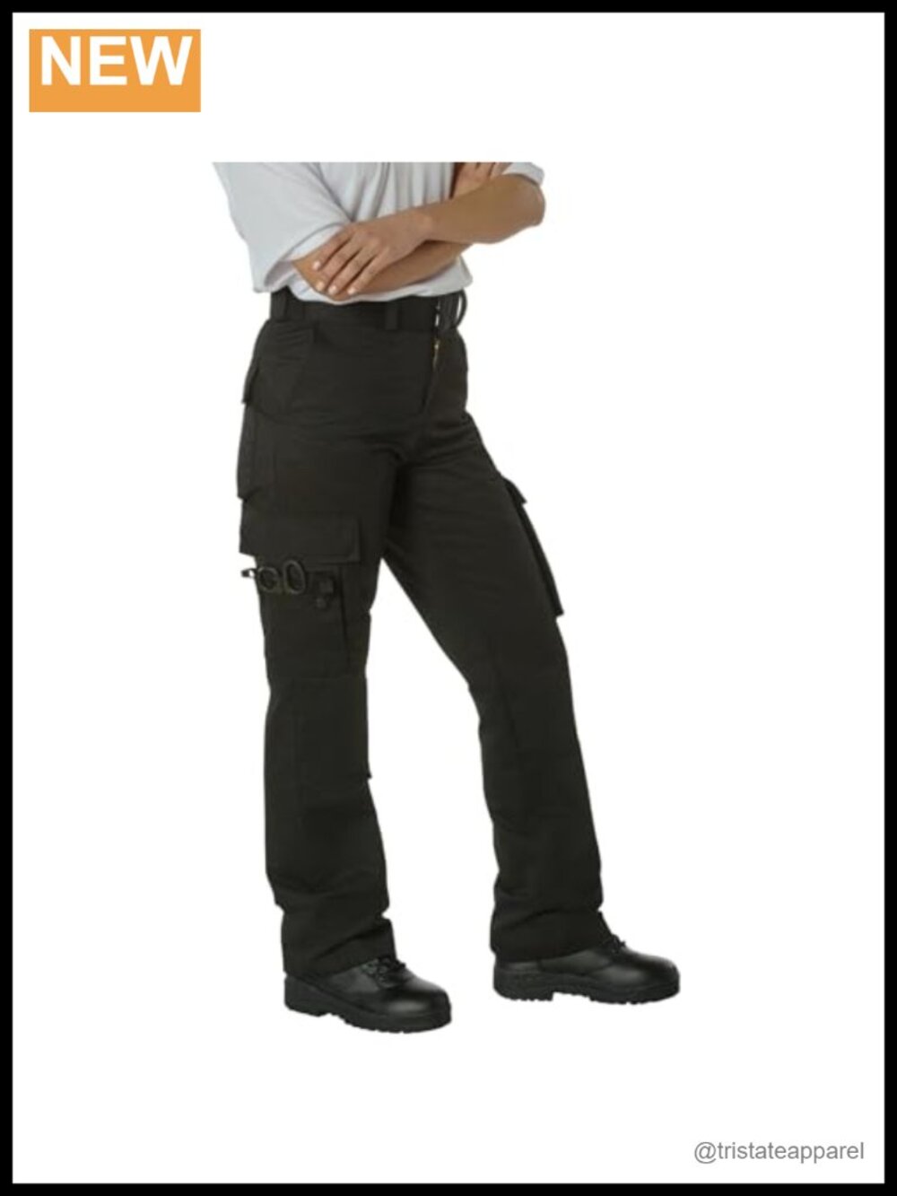 Womens EMT Cargo Pants Polyester Cotton Blend Reinforced Knees 9 Pocket Work